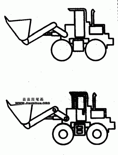 我要搜鏟車簡筆畫